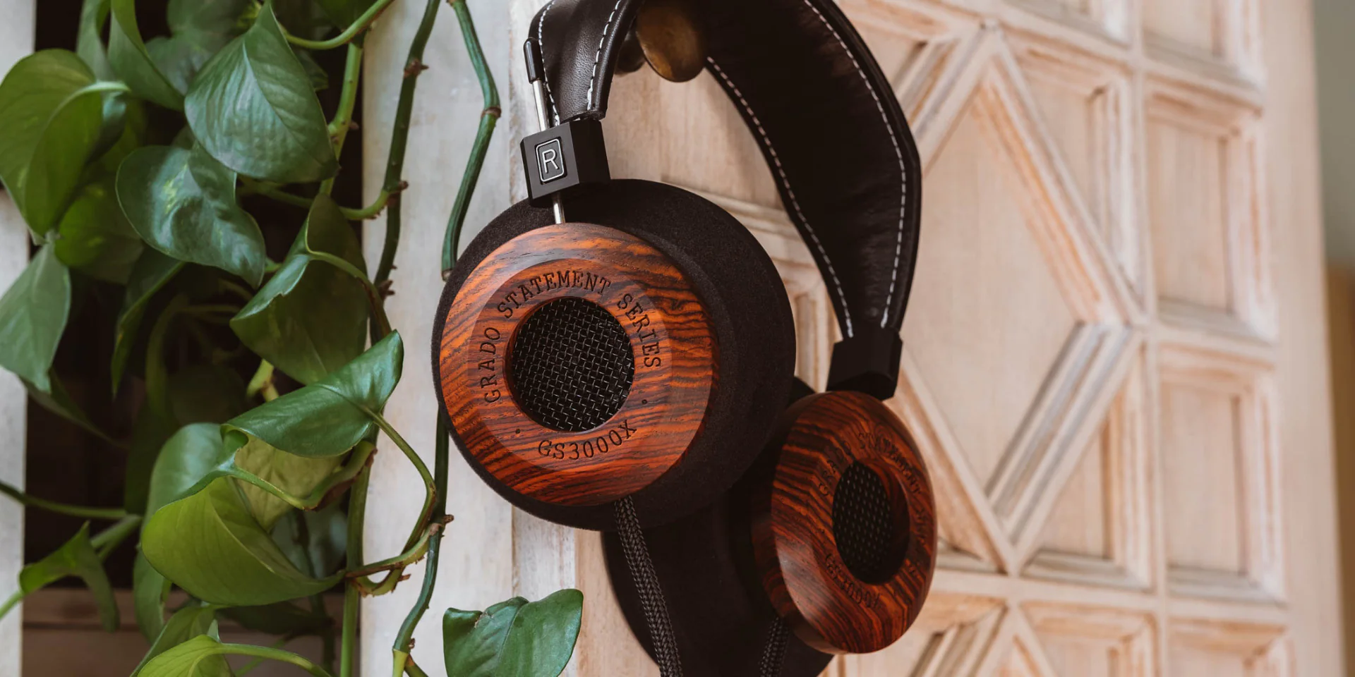 Casque audio Grado GS3000x en bois de cocobolo, ouvert